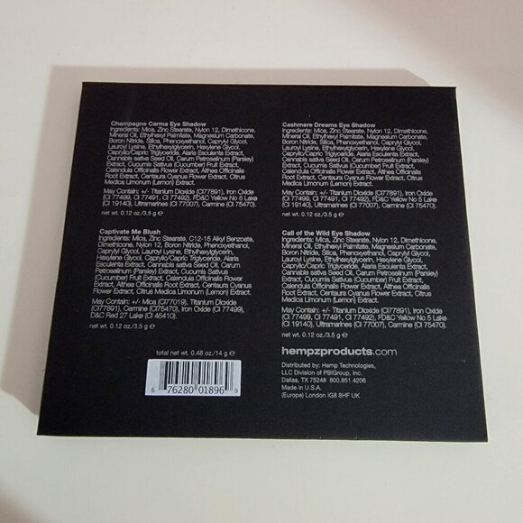 Hempz Pure Natural Compact Eye Shadow Blush Makeup Palette - Picture 8 of 9